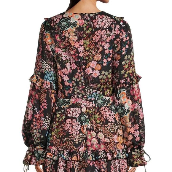 Ted Baker Hendria Ruffle-Trim Mini Dress Size 1 - Picture 6 of 13